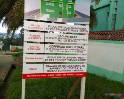 CHANTIER ESBTP COCODY- BONOUMIN